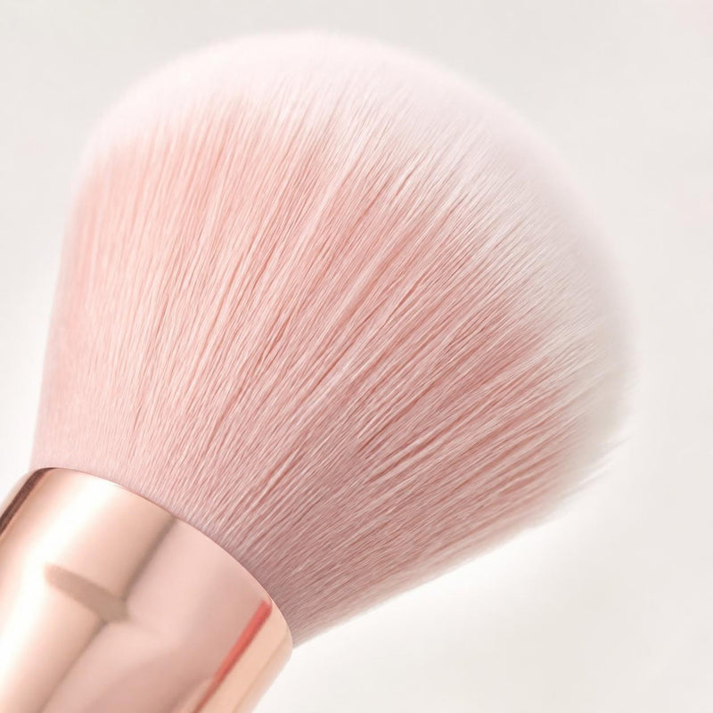 Fluffy pink bristles close-up