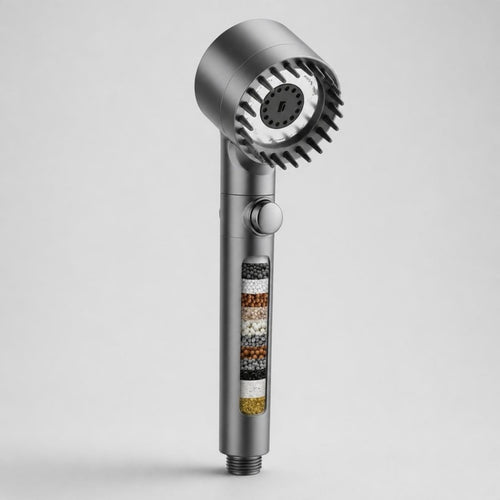 Vanigo Glow Filter Shower Head in gunmetal