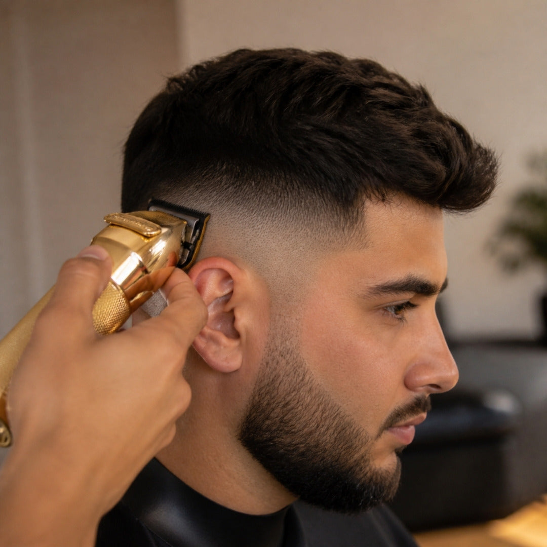 Cleaning up a fade with the gold clipper