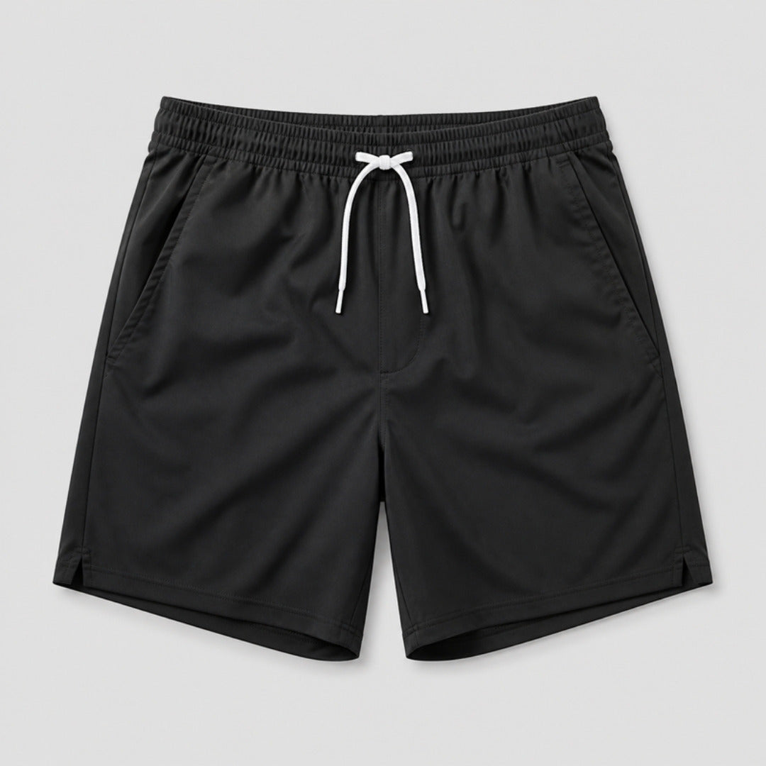 Black quick-dry athletic shorts