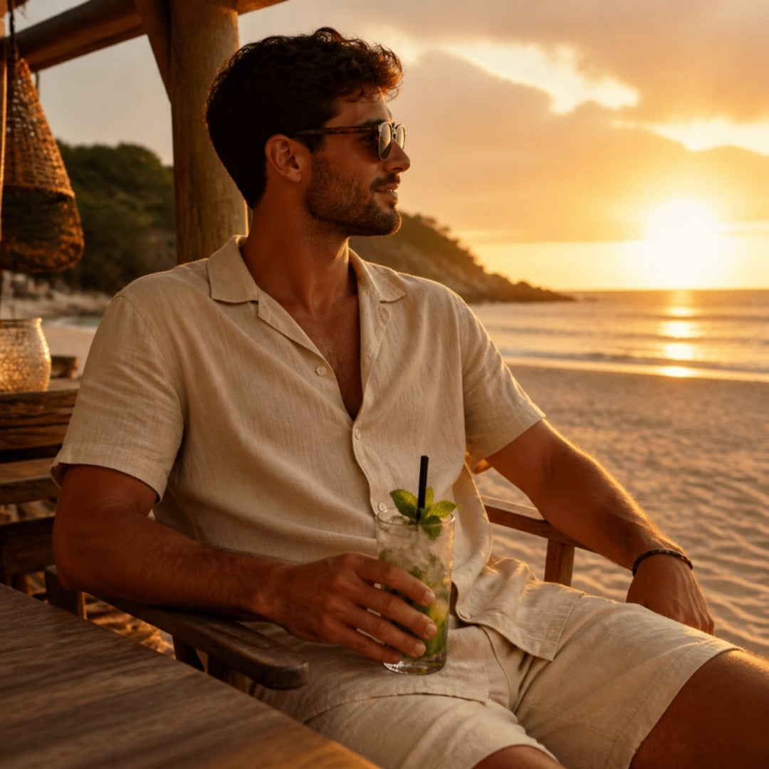 Sunset at the beach bar