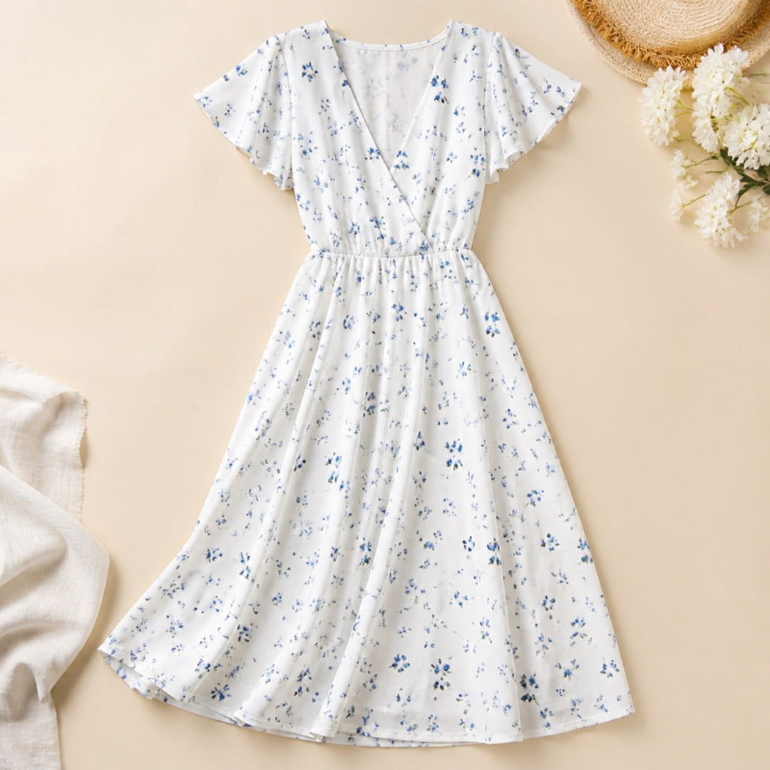 White floral summer dress