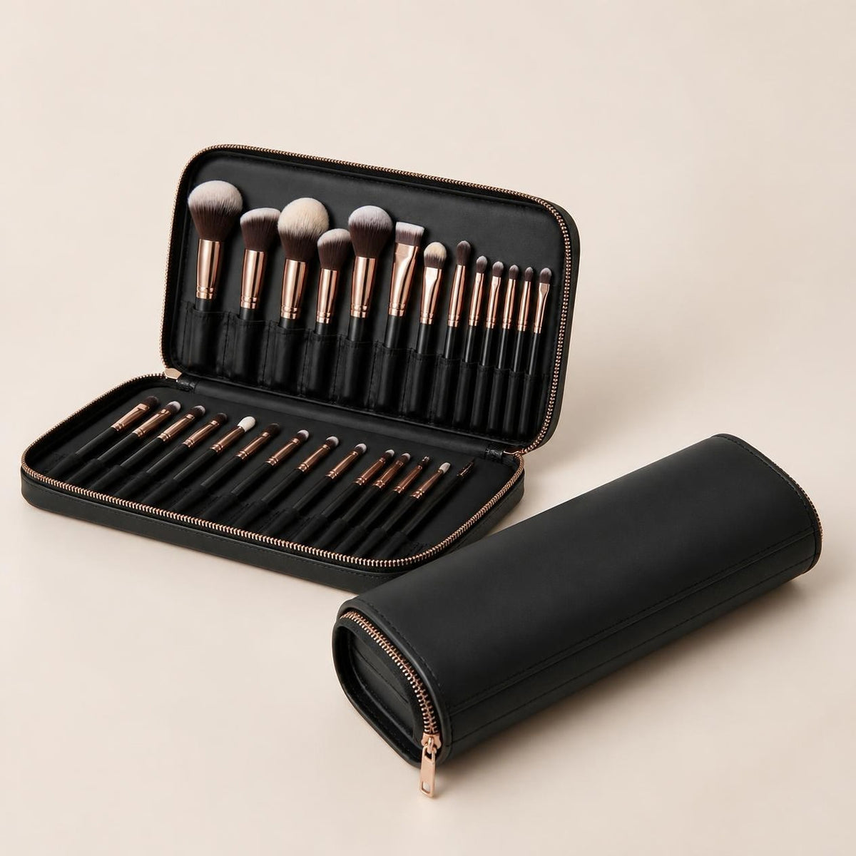 Brush holder open and closed