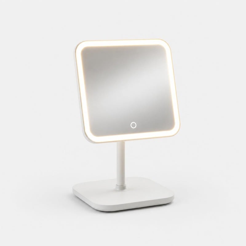 Vanigo LED Vanity Mirror with touch button on white stand