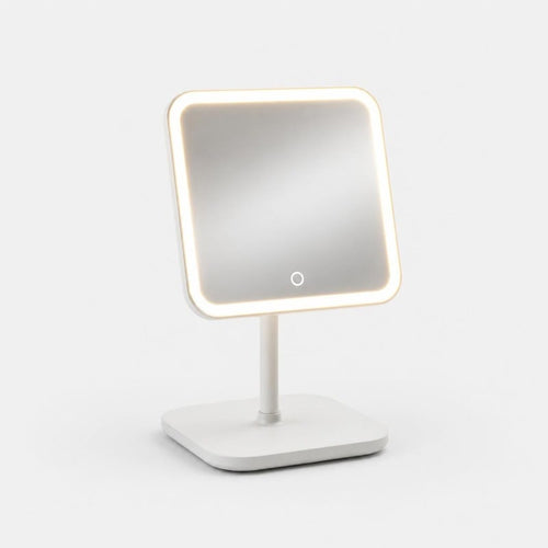 Vanigo LED Vanity Mirror with touch button on white stand