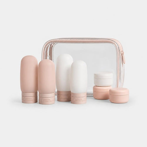 Vanigo Leak-Proof Travel Bottle Set with clear pouch